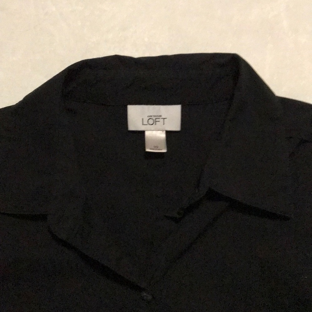 Pretty Black Button down. Loft